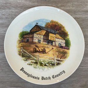 Vintage Pennsylvania Dutch Country 12" Collector Plate Farm House